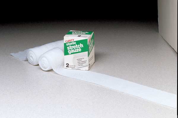 Stretch Bandage, Sterile, White, Gauze, Bulk