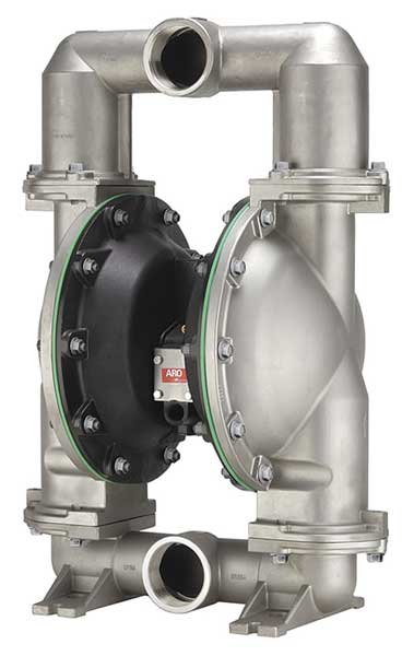 Double Diaphragm Pump, Stainless steel, Air Operated, PTFE, 237 GPM
