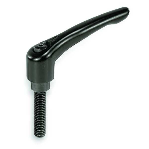 Adjustable Handle, Modern Design, Sz. 3, 5/16-18X40, Die Cast Zinc Black Satin, Comp: Steel