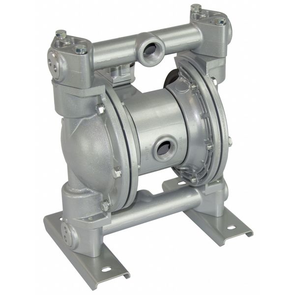 Double Diaphragm Pump, Aluminum, Air Operated, PTFE, 21 GPM