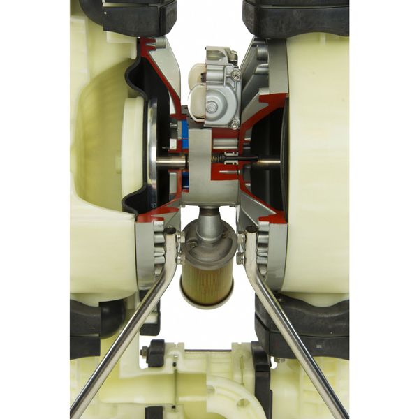 Double Diaphragm Pump, Polypropylene, Air Operated, PTFE, 120 GPM
