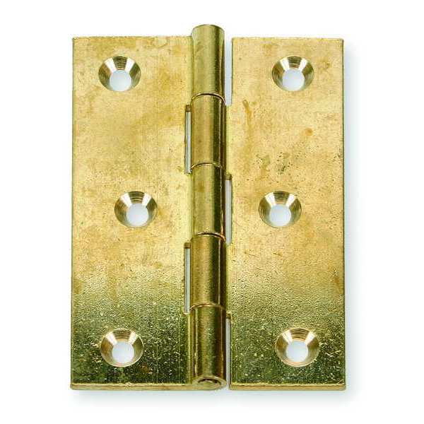 2 in W x 3 in H Bright Brass Door and Butt Hinge