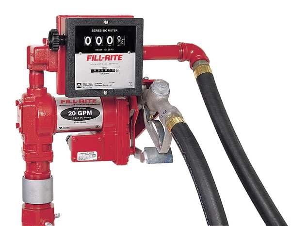 Pump Flow Meter, 3-Wheel, 3/4 In, 5-20 gal.