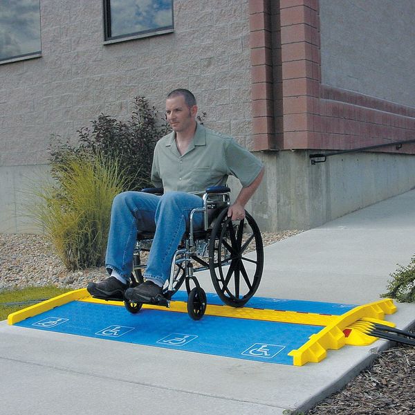ADA Access Ramp, Blue, 3 ft., PR