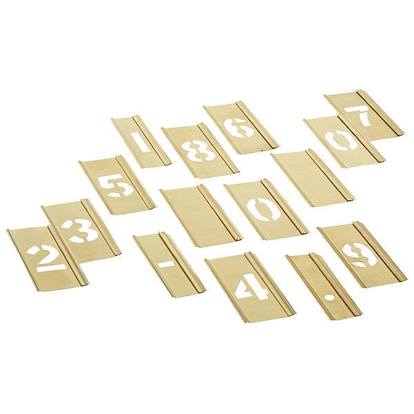 Stencil Set, Numbers, Brass, 10008