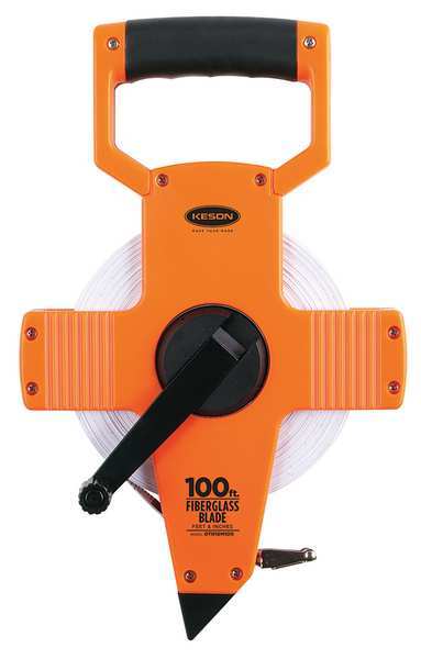 100 ft/30m Engineer's Tape Measure, 1/2 in Blade
