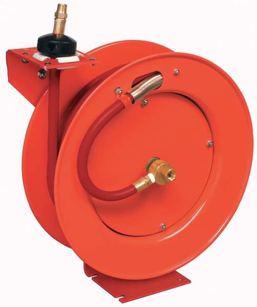 Spring Return Hose Reel, 3/8 in Hose Dia, 50 ft Length, 300 psi