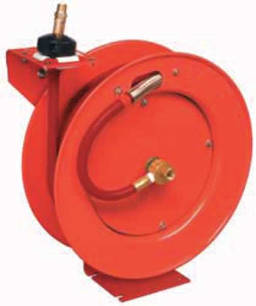 Spring Return Hose Reel, 3/8 in Hose Dia, 50 ft Length, 300 psi