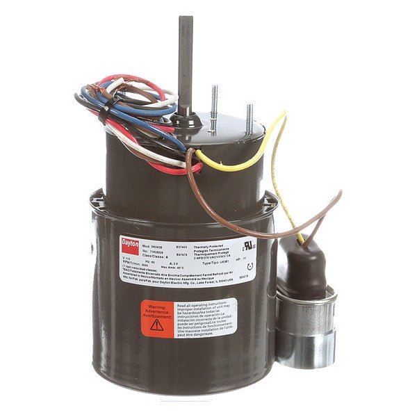 HVAC Motor, 1/8 HP, 3000 rpm, 115V, 3.3