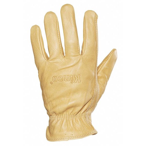 Leather Gloves, Cowhide, XL, Shirred, PR