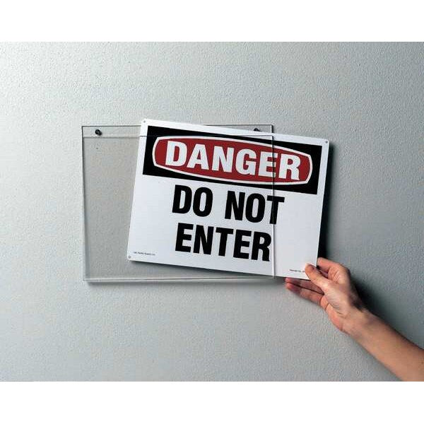 Sign Holder, Wall, 12x9, Acrylic, Clear