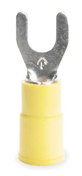 12-10 AWG Vinyl Fork Terminal #6 Stud PK50