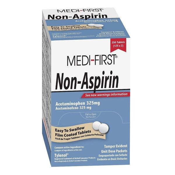 Non-Aspirin, Tablet, 325mg, PK250
