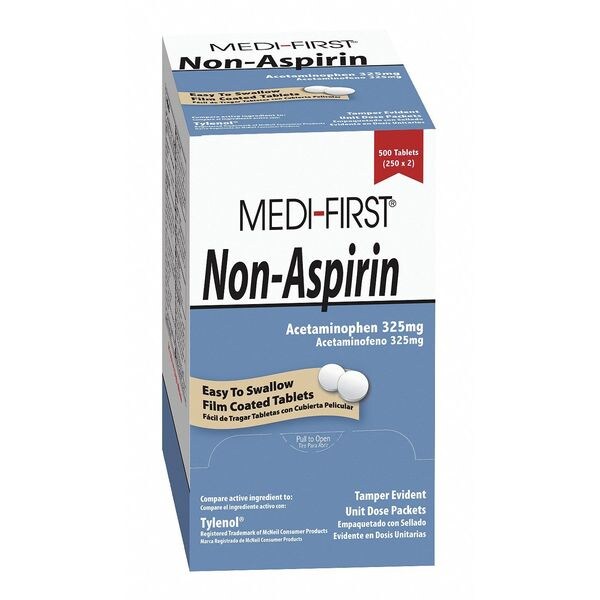 Non-Aspirin, Tablet, 325mg, PK250