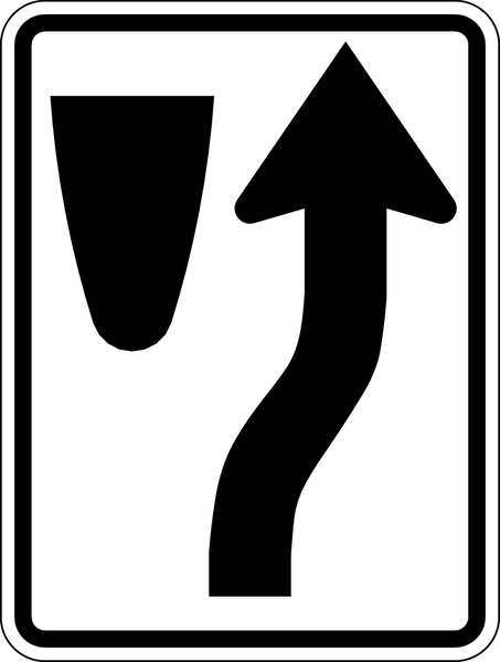 Keep Right Traffic Sign, 24 in H, 18 in W, Aluminum, Vertical Rectangle, No Text, R4-7-18DA