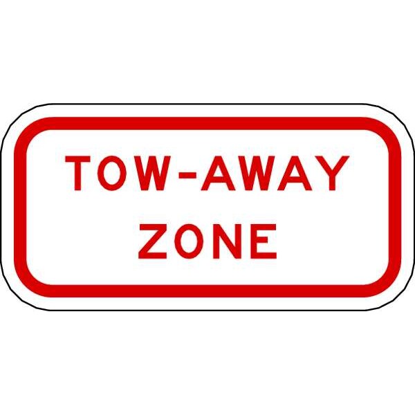 Tow-Away Zone Parking Sign, 6