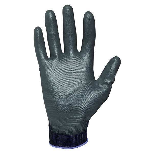 Polyurethane Coated Gloves, Palm Coverage, Black, 2XL, PR