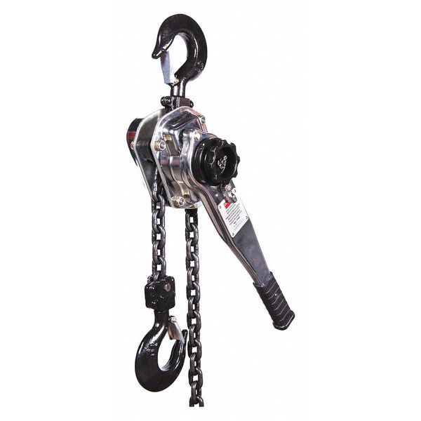 Lever Chain Hoist, 6,000 lb Load Capacity, 20 ft Hoist Lift, 1 29/64 in Hook Opening
