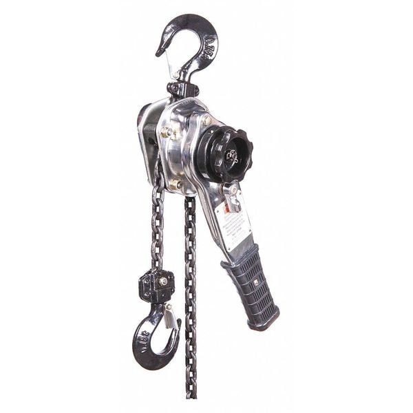 Lever Chain Hoist, 1,500 lb Load Capacity, 20 ft Hoist Lift, 29/32 in Hook Opening