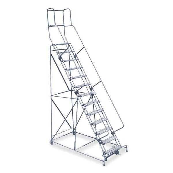 172 in H Steel Rolling Ladder, 13 Steps