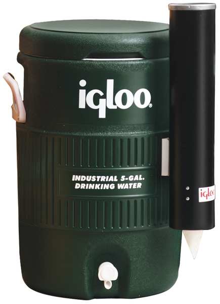 Beverage Cooler, 5 gal., Green
