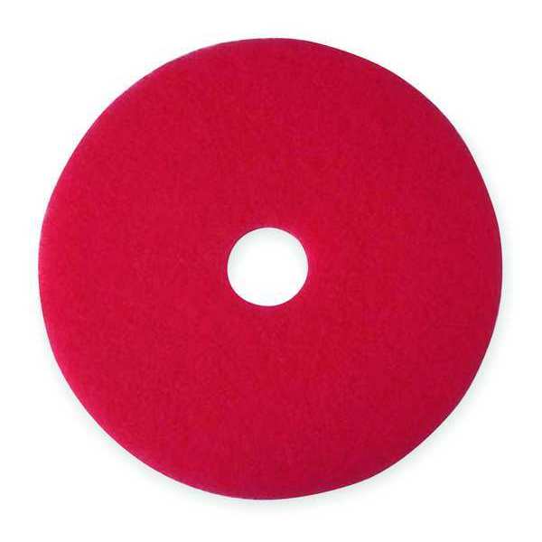 Cleaning and Buffing Pad, 14 In, Red, PK5