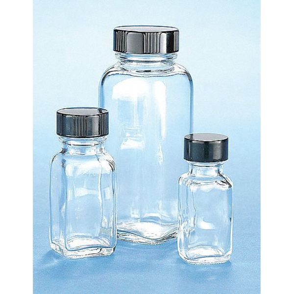 Square Bottle, 0.5 Oz, Taper-Seal, PK576