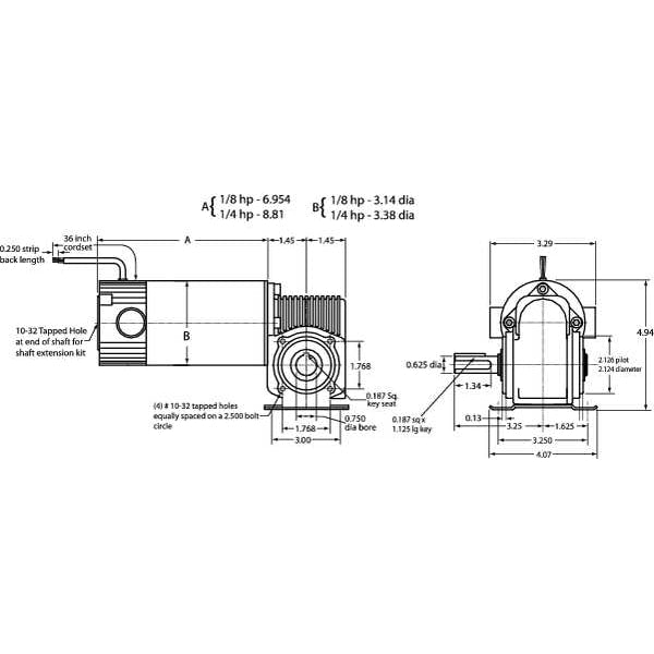 DC Gearmotor, 27.0 in-lb Max. Torque, 180 RPM Nameplate RPM, 90V DC Voltage
