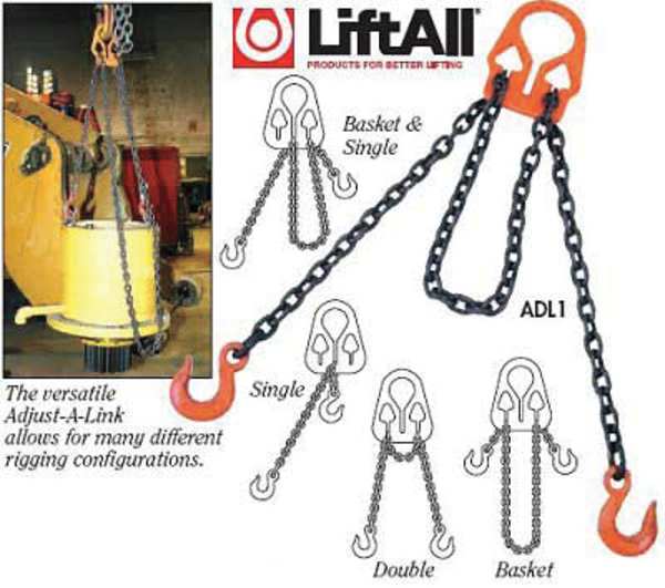 Chain Sling, G100, Aly Stl, 10 ft L