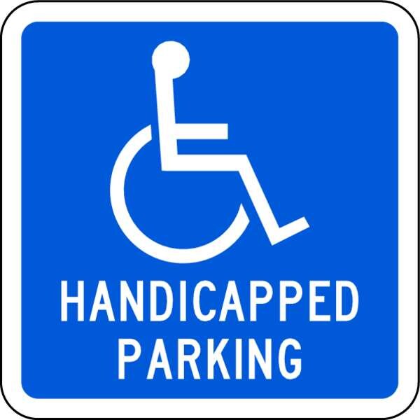 Handicapped Parking Sign, 12
