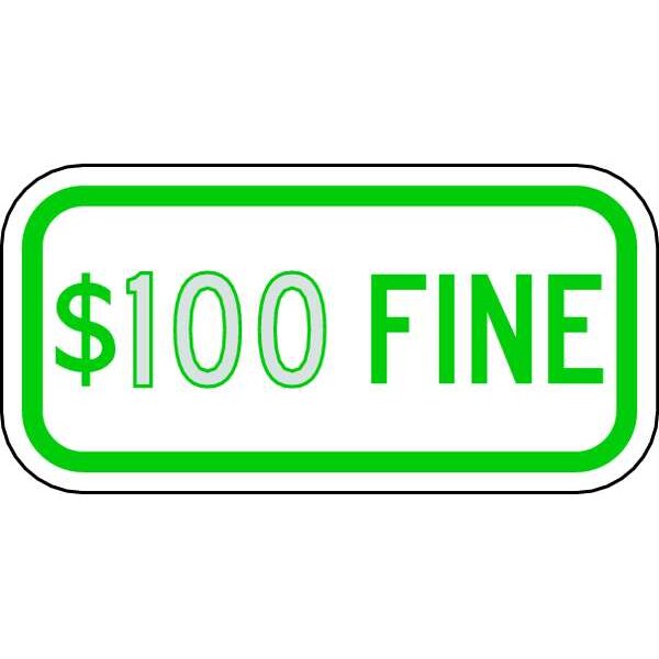 Fine Parking Sign, 6