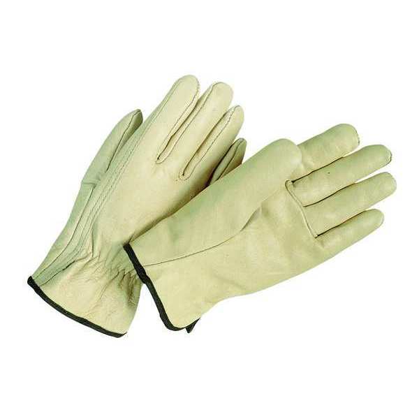 Leather Drivers Gloves, Cowhide, Full Finger, Shirred Slip-On, XL, 1 Pair