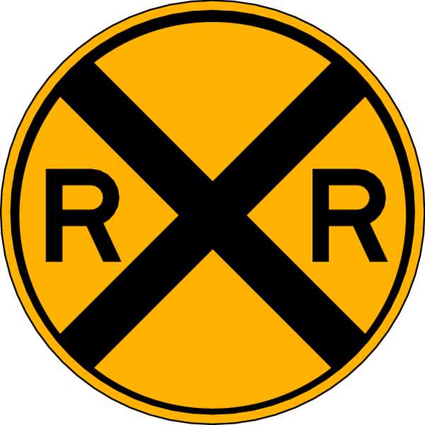 RXR Traffic Sign, 30 in Height, 30 in Width, Aluminum, Circle, No Text