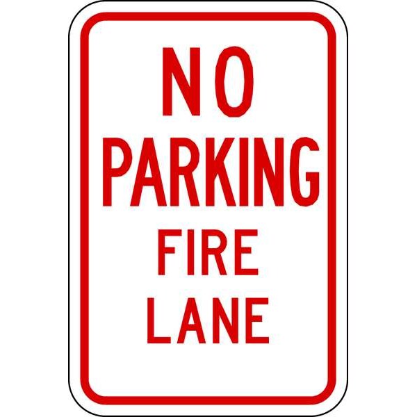 Sign, No Parking Fire Lane, 18X12