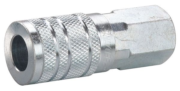 Quick Connect Hose Coupling, 1/4 in Body Size, 3/8in Hose Fitting Size, Sleeve, Socket, 30E686