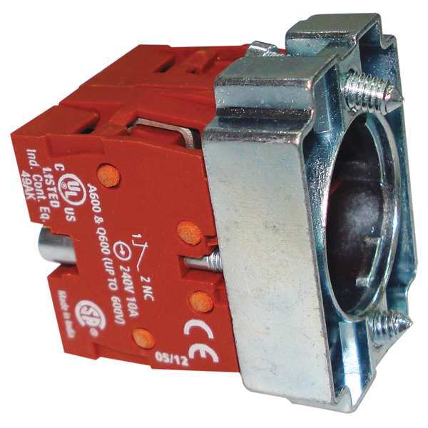 Contact Block, Mounting Base, 22Mm, 2NC