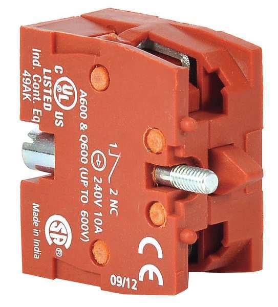 Contact Block, Mounting Base, 22Mm, 1NC