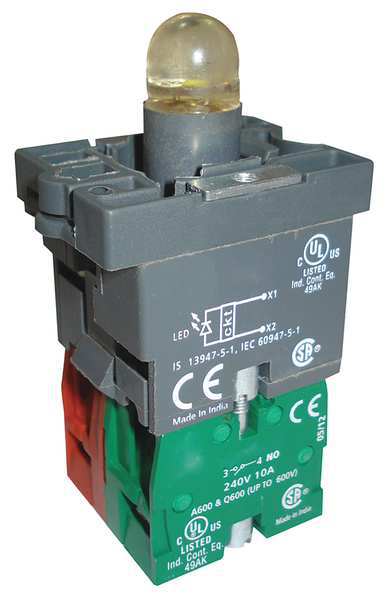 Lamp Module and Contact Block, 1NO/1NC