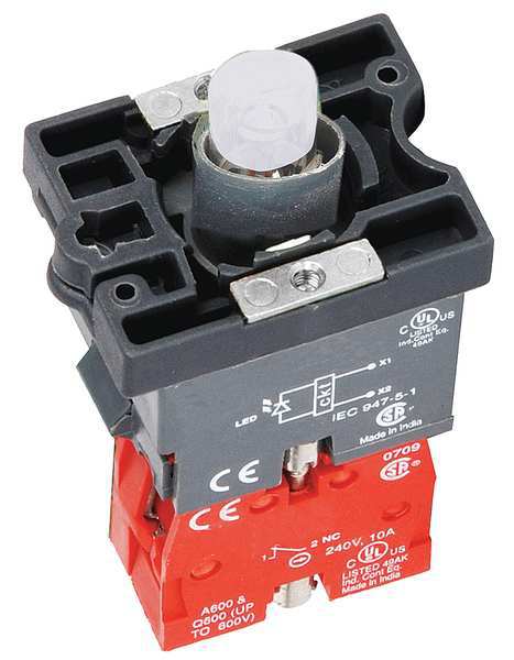 Lamp Module and Contact Block, 22mm, 1NC