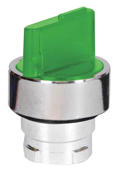 Illum Selector Switch, 3 Pos, 22mm, Green