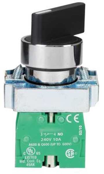 Non-Illum Selector Switch, 2NO, Ext Lever
