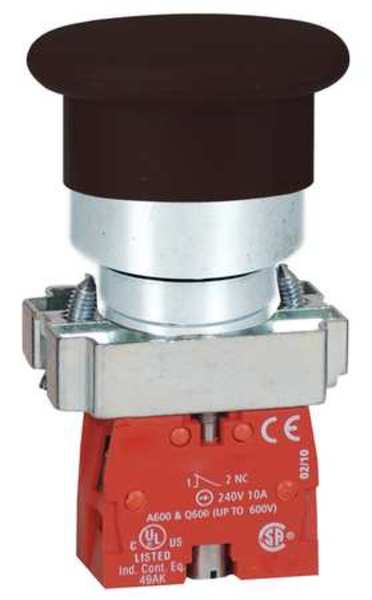 Non-Illuminated Push Button, 22 mm, 1NO, Black