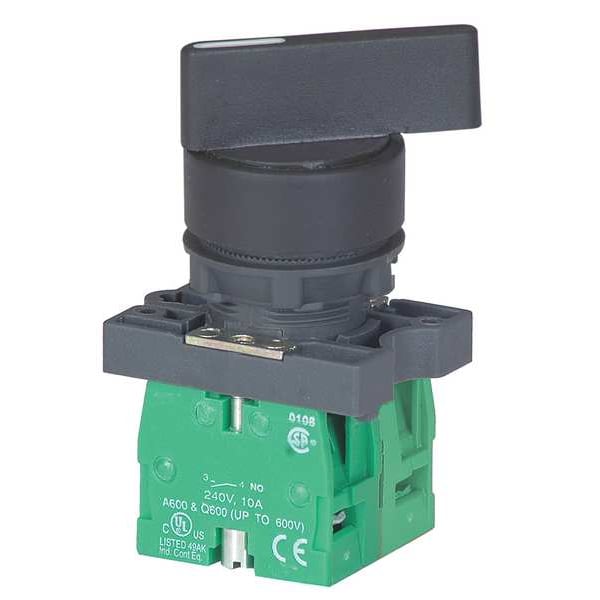 Non-Illum Selector Switch, Silver, 3P, 2mm
