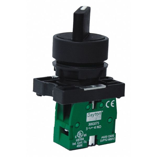 Non-Illum Selectr Swtch, 22mm, 2 Pos, Knob