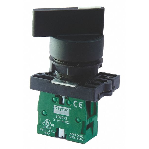 Non-Illum Selector Switch, 1NO, No Key
