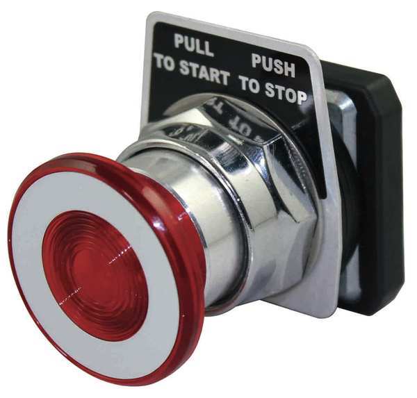 Non-Illuminated Push Button, 30 mm, 1NO/1NC, Red