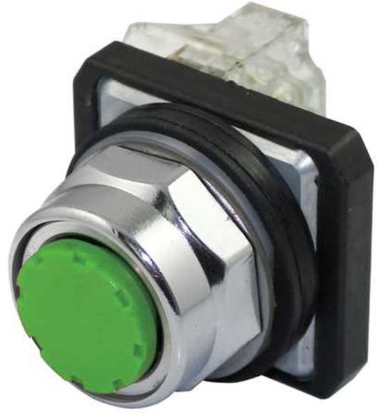 Non-Illuminated Push Button, 30 mm, 1NO/1NC, Green