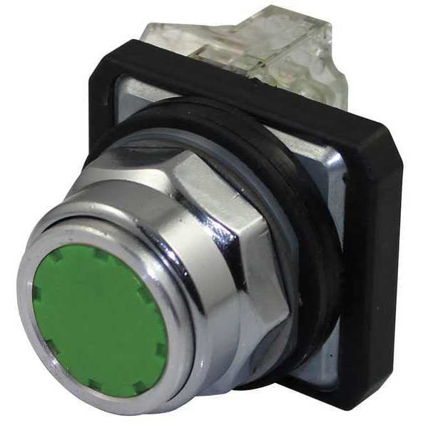 Non-Illuminated Push Button, 30 mm, 1NO/1NC, Green