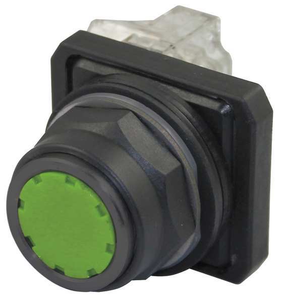 Non-Illuminated Push Button, 30 mm, 1NO/1NC, Green