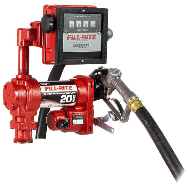 Fuel Transfer Pump, 12VDC, 20 GPM, 1/4 HP, Cast Iron, 1